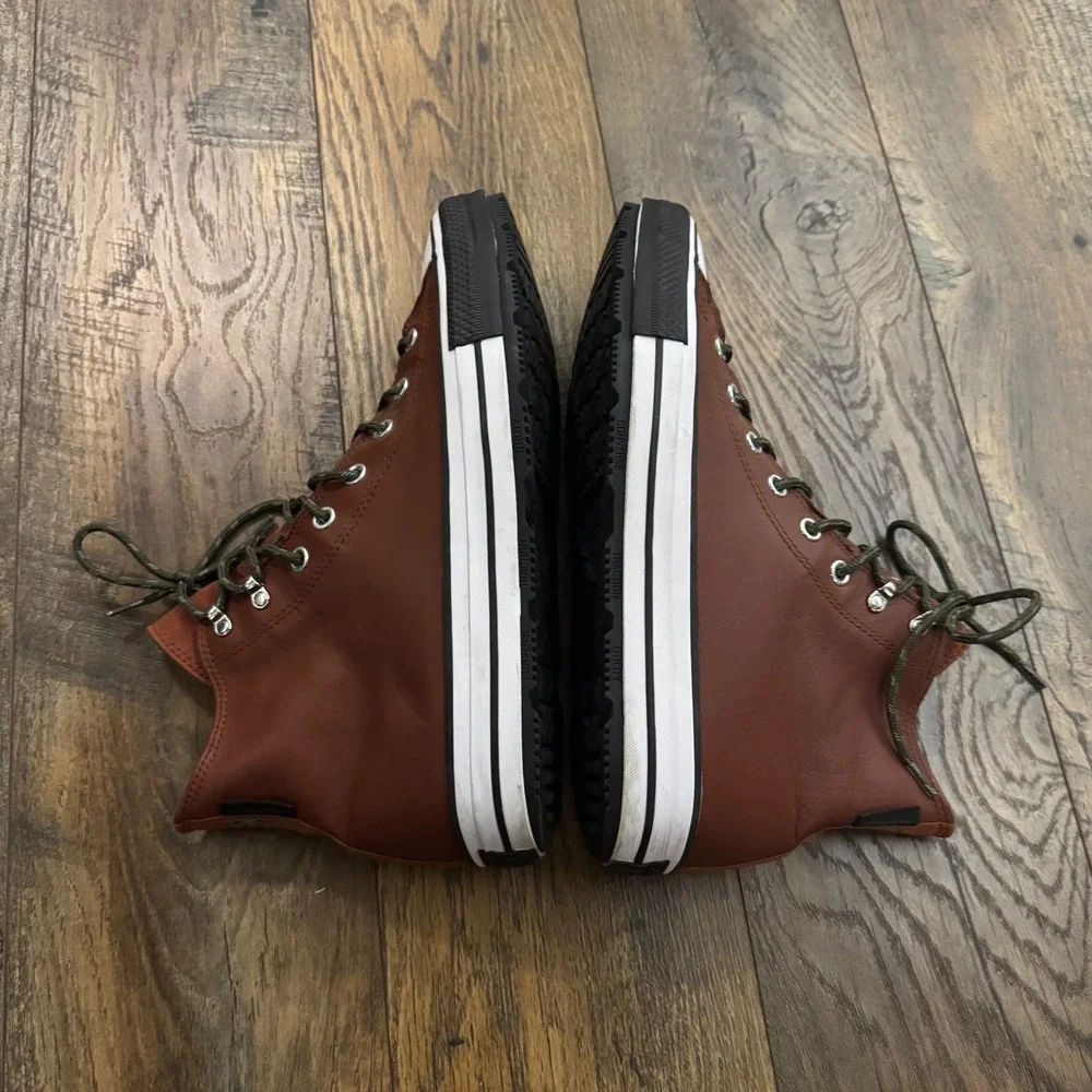 Converse Chuck Taylor All Star City Trek Brown Leather Waterproof Boots Mens 10